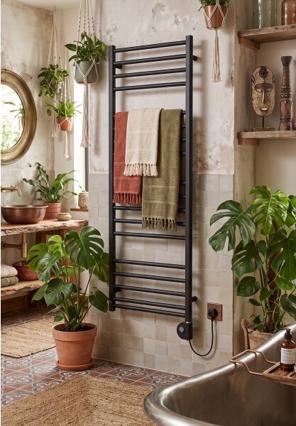 Vertaduro - Koupelnový radiátor s termostatem SIMONE 400W 114x50 cm antracit