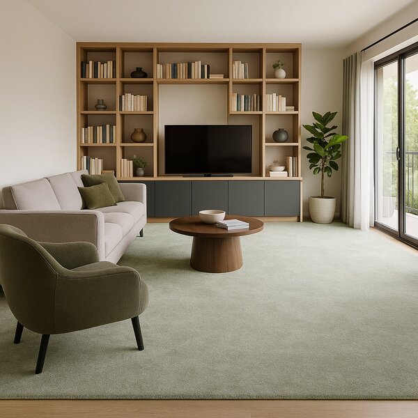 Condor Carpets, Metrážový koberec Serena 6662, na míru, šíře 4m,5m, zelená, filc, ložnice