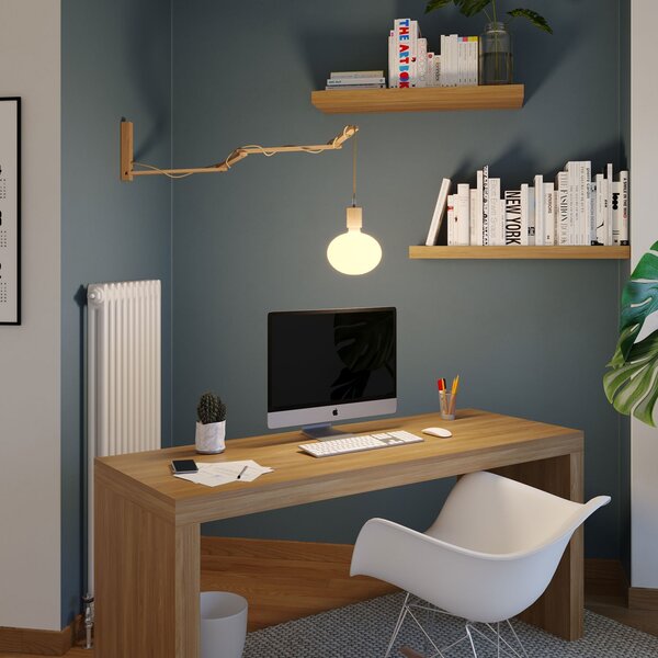 Creative cables Pinocchio XL, nastavitelný dřevěný nástěnný držák pro nástěnné lampy
