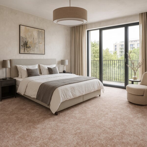 Condor Carpets, Metrážový koberec Serena 6682, na míru, šíře 4m,5m, růžová, filc, ložnice