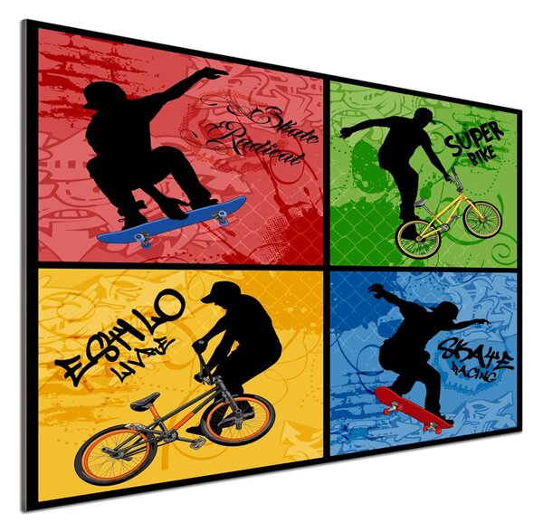 Panel do kuchyně Kolo a skateboard pksh-62041859