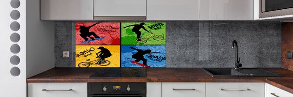 Panel do kuchyně Kolo a skateboard pksh-62041859