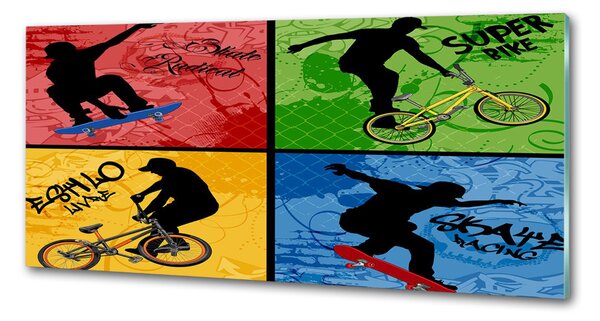 Panel do kuchyně Kolo a skateboard pksh-62041859