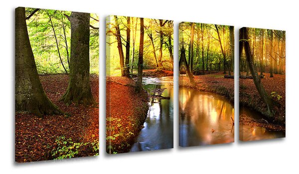 4dílný obraz na stěnu STROMY - 80x40 cm