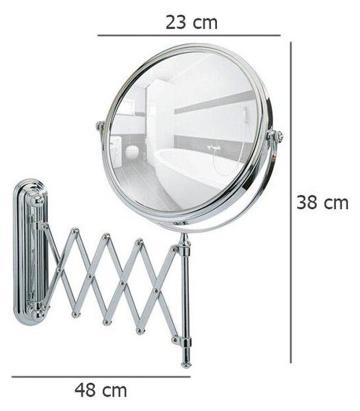 Zrcátko na Make-up ARM DELUXE, zvětšení x5, WENKO