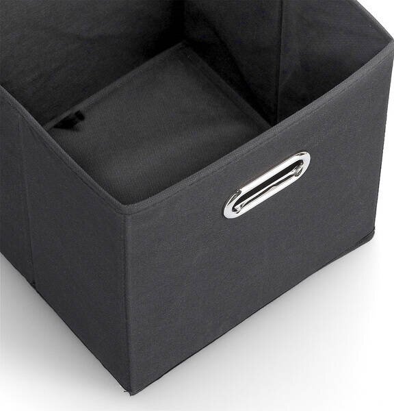 Úložný box, textilní, antracitový, 28 x 28 x 28 cm, ZELLER