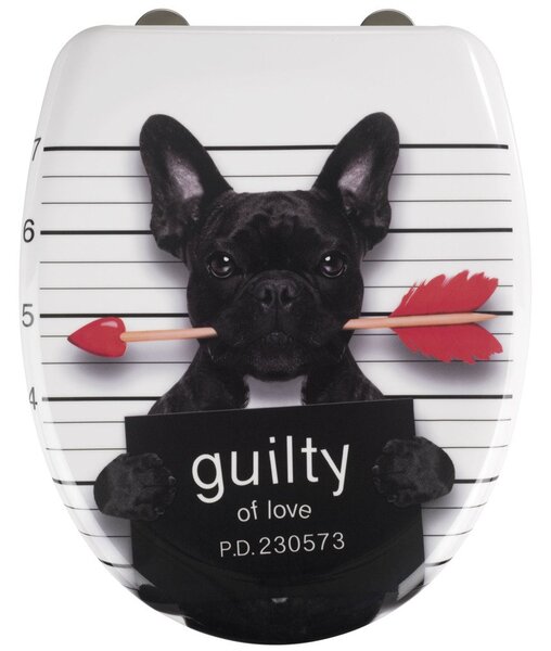 WC prkénko s mechanismem Easy-Close, GUILTY DOG, WENKO