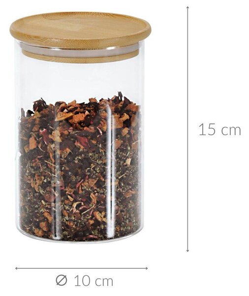 Skleněná nádoba s bambusovým víkem, 800 ml, KESPER