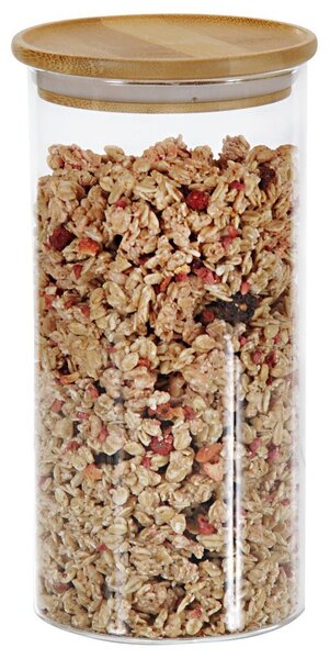 Skleněná nádoba s bambusovým víkem, 1,2 L, KESPER