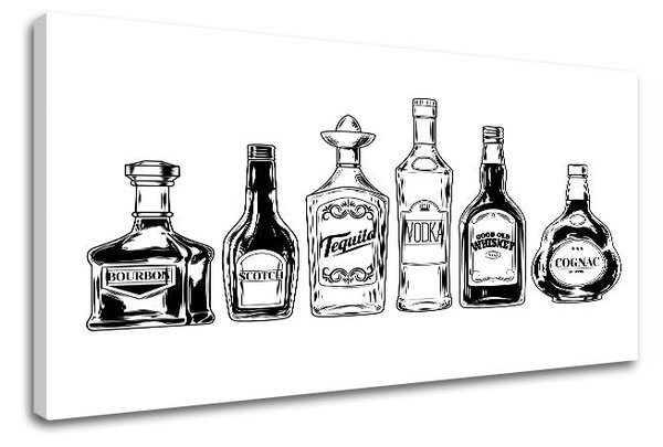 Obraz na stěnu s textem Nápoje - 30x60 cm