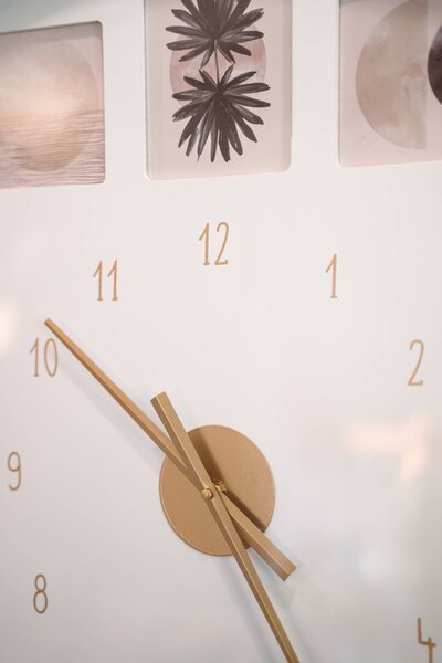 Nástěnné hodiny s fotokoláží, přizpůsobitelné, O 76,5 cm