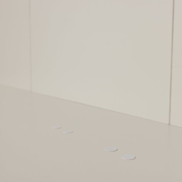 WOOOD Světle šedá dřevěná TV stěna Meggy 215 x 160 cm