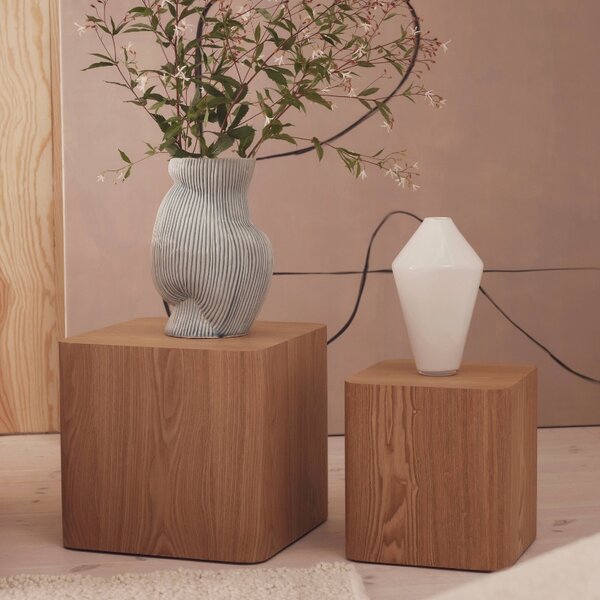 Jotex Set dvou přírodních odkládacích stolků CUBO 30x30/40x40 cm