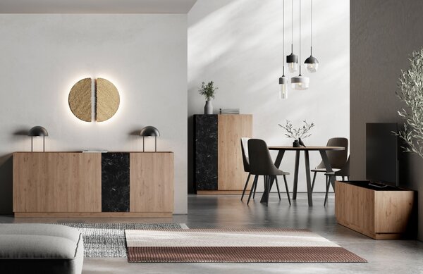 Marckeric Komoda Dione 90 x 40 cm s dubovým dekorem