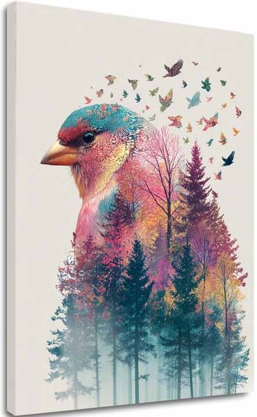 Obraz na plátně Lesní sova - Mystická dekorace - 60x90 cm