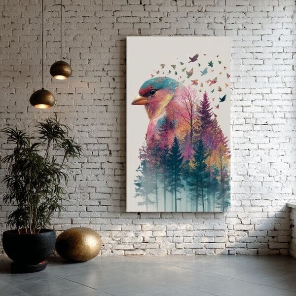 Obraz na plátně Lesní sova - Mystická dekorace - 60x90 cm
