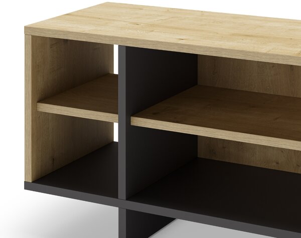 Marckeric TV stolek Cequoia 160 x 35,5 cm s dubovým dekorem