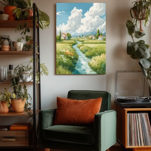 Obraz na plátně Letní louka - Krajinný motiv - 60x90 cm