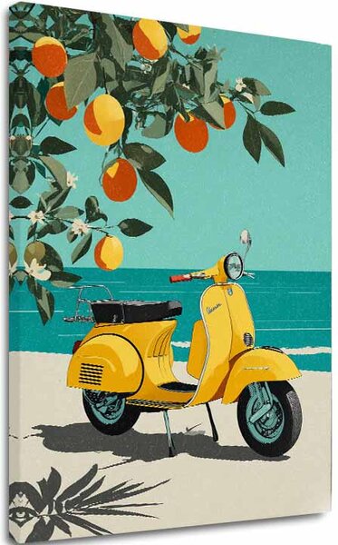 Obraz na plátně Vespa v Itálii - Retro Alley - 60x90 cm