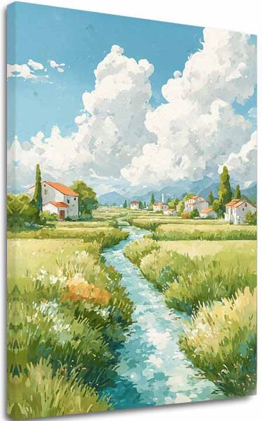 Obraz na plátně Letní louka - Krajinný motiv - 60x90 cm