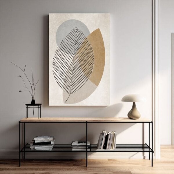 Obraz na plátně Něžný list - Minimalistická dekorace - 60x90 cm