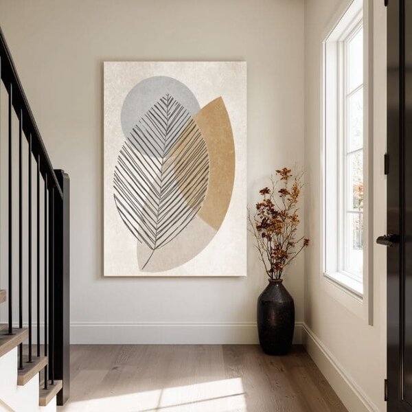 Obraz na plátně Něžný list - Minimalistická dekorace - 60x90 cm
