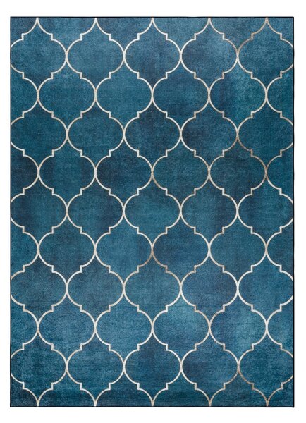 Dywany Łuszczów, Kusový koberec ANDRE Maroccan trellis 1181 blue, 160x220, modrá, chodba / předsíň