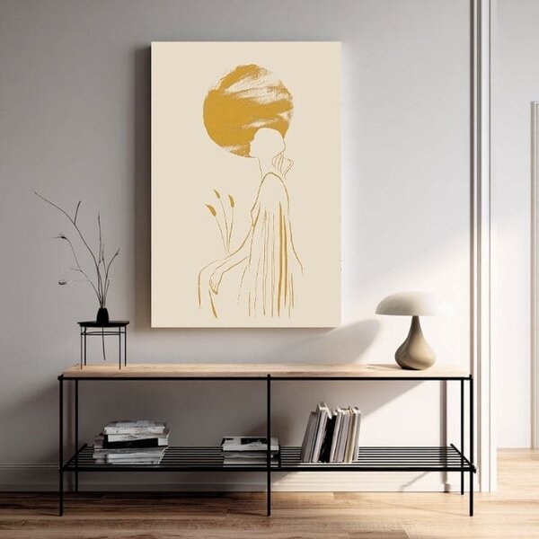 Obraz na plátně Žena na slunci - Jemný motiv - 60x90 cm