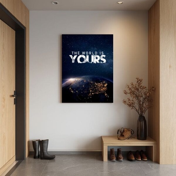 Obraz na plátně THE WORLD IS YOURS - Inspirativní dekorace - 30x40 cm