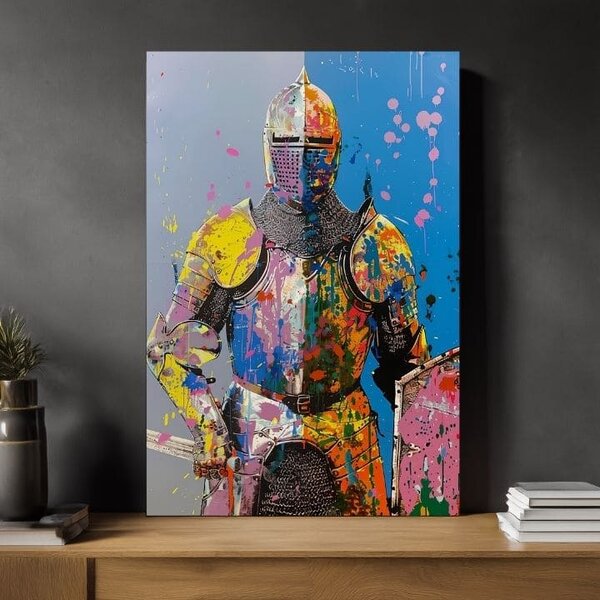 Obraz GRAFFITI KNIGHT | italské plátno - 60x90 cm