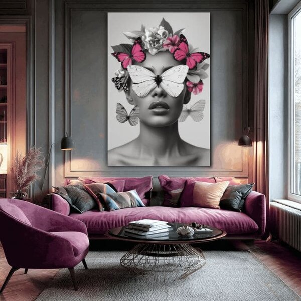 Obraz BUTTERFLY VISION | Italské plátno - 60x90 cm