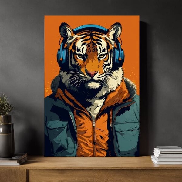Obraz TIGER VIBES | Italské plátno - 60x90 cm
