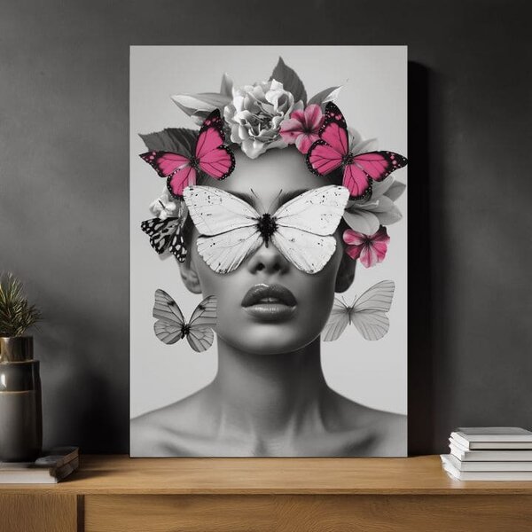 Obraz BUTTERFLY VISION | Italské plátno - 60x90 cm