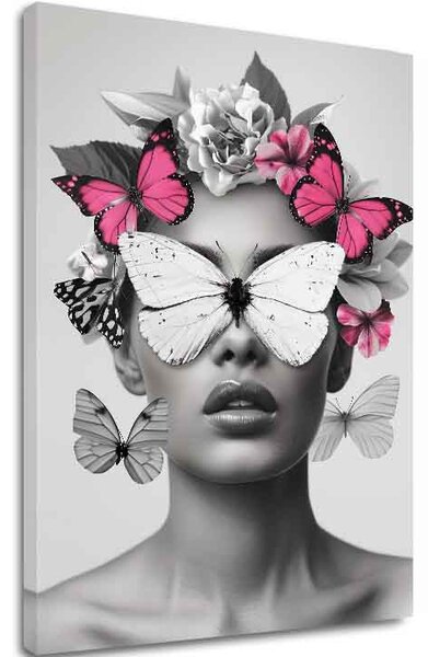 Obraz BUTTERFLY VISION | Italské plátno - 60x90 cm