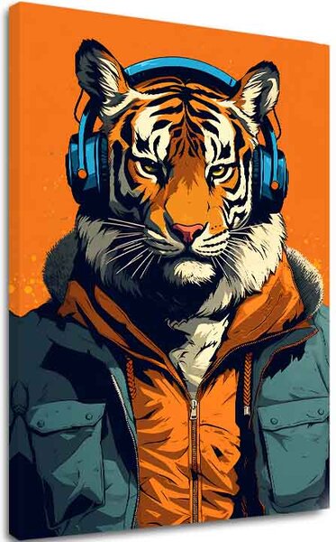 Obraz TIGER VIBES | Italské plátno - 60x90 cm