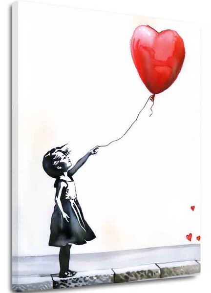 Obraz EART BALLOON GIRL | italské plátno - 40x50 cm