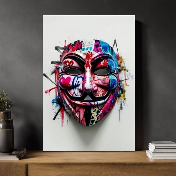 Obraz ANONYMOUS MASK | italské plátno - 40x50 cm
