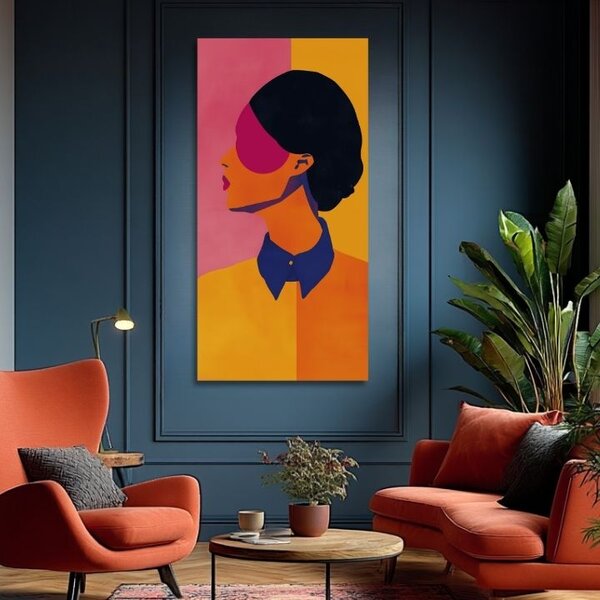 Obraz VIBRANT SILHOUETTE | italské plátno - 40x80 cm