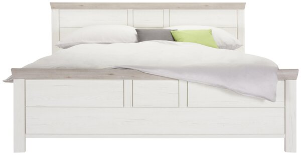 POSTEL, 180/200 cm, kompozitní dřevo, šedá, bílá Hom`in