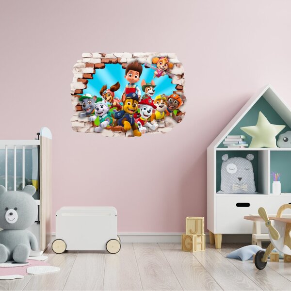 Samolepka na zeď "PAW Patrol" 80x60 cm