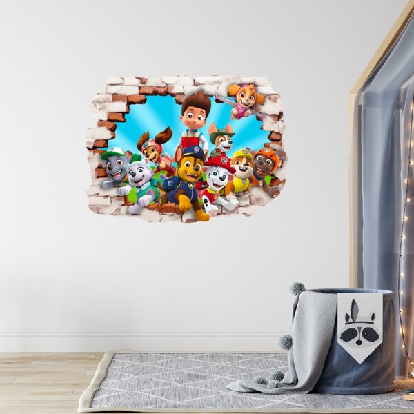 Samolepka na zeď "PAW Patrol" 80x60 cm