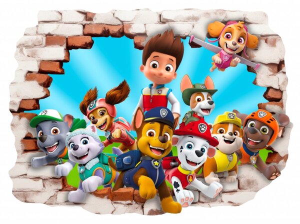 Samolepka na zeď "PAW Patrol" 80x60 cm