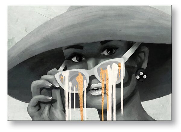 Obraz na plátně ŽENA V KLOBOUKU 001 - 40x60 cm