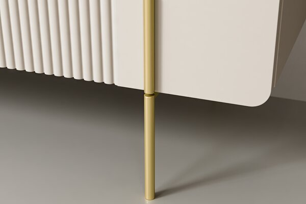 TV stolek Malmi 150 cm - kašmírová / zlaté nožky