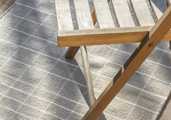 Nanimarquina Běhoun Tiles 1, béžový, 100% recyklované PET Rozměr: 80x240 cm
