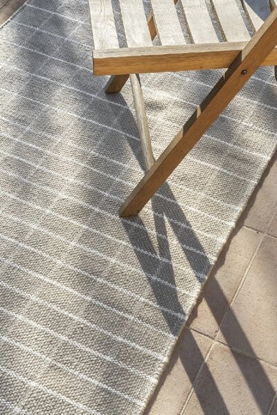Nanimarquina Běhoun Tiles 1, béžový, 100% recyklované PET Rozměr: 80x240 cm