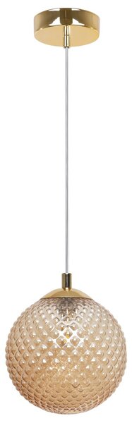 Závěsné svítidlo Cannes, 1x medové skleněné stínítko (fi 15 cm), G