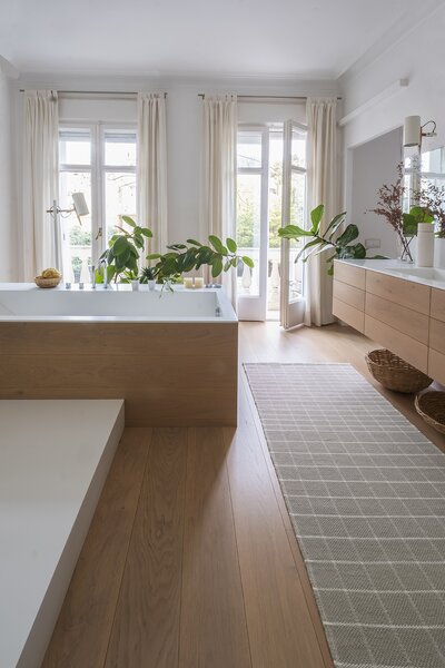 Nanimarquina Běhoun Tiles 1, béžový, 100% recyklované PET Rozměr: 80x240 cm