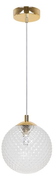 Závěsné svítidlo Cannes, 1x čiré skleněné stínítko (fi 15 cm), G