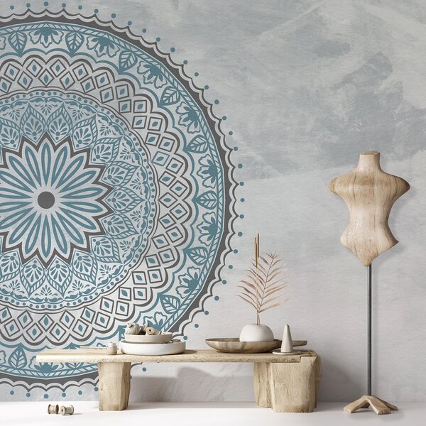 Fototapeta Modrá a šedá mandala, Fototapety s texturou, Populární fototapety, u98495v2 - Tapeko.co.cz